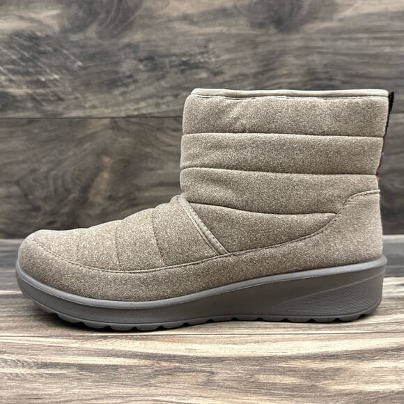 NIB Bzees Glacier 9M Zipper Comfort Ankle Boots Booties Taupe - Picture 5 of 12